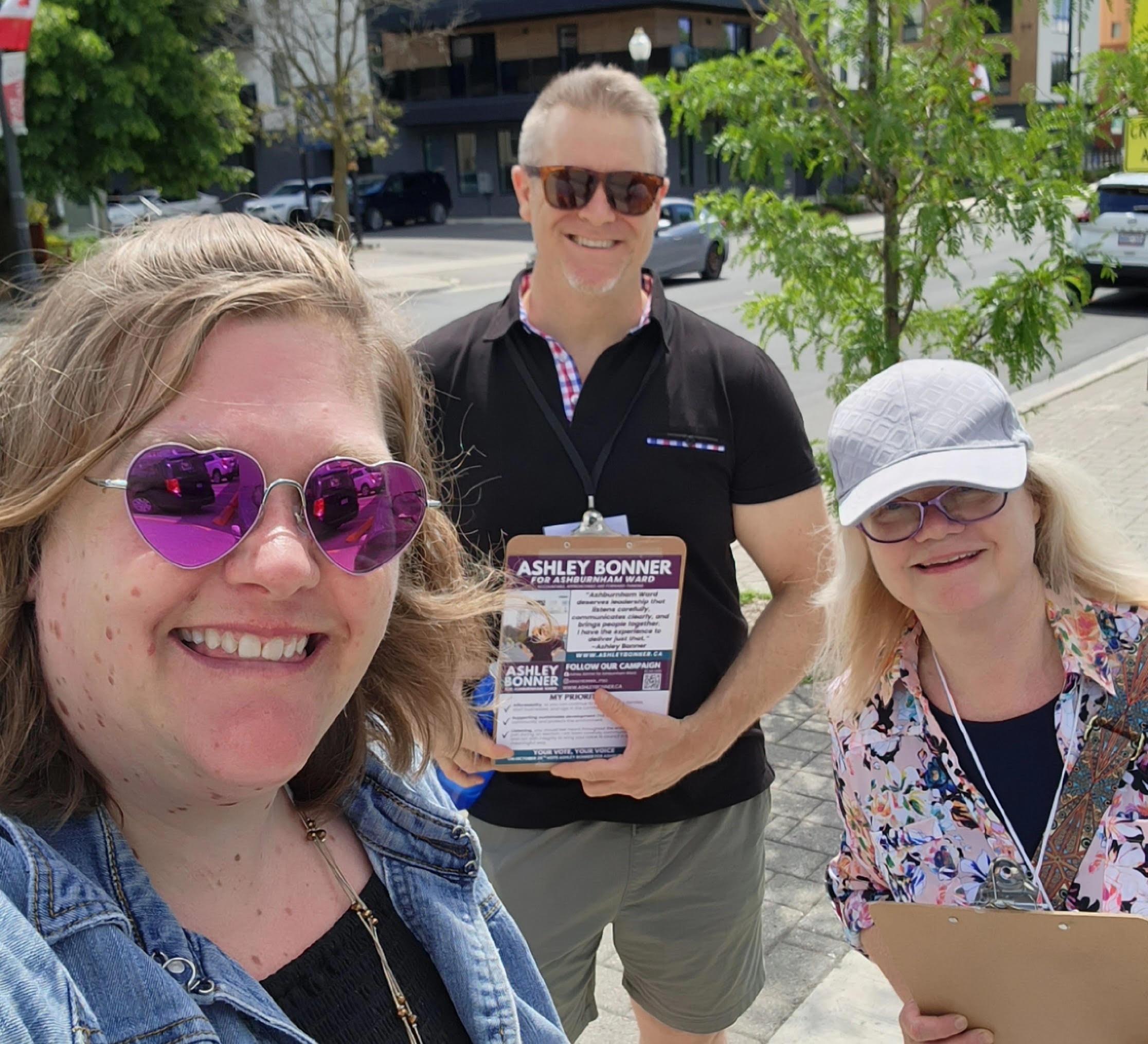 Ashley Bonner volunteers canvassing in the community